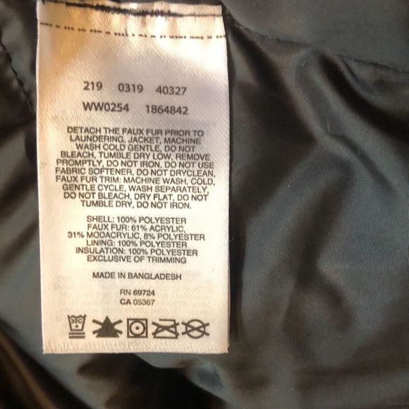 COLUMBIA Grey Quilted Puffer Hooded Coat with Removable Faux Fur Trim Size 1XL - Picture 10 of 13